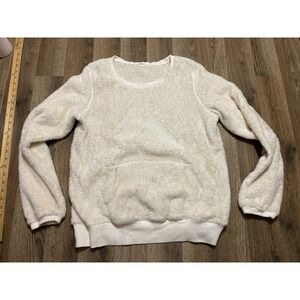 ROXY Sweater, Women's Size XL, White, Pullover, Long Sleeve, Crew Neck, Fleece